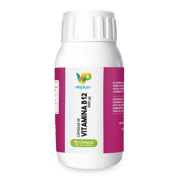 Vitaplus Suplemento Alimenticio Vitamina B12 Sistema Nervioso, 90 Cápsulas