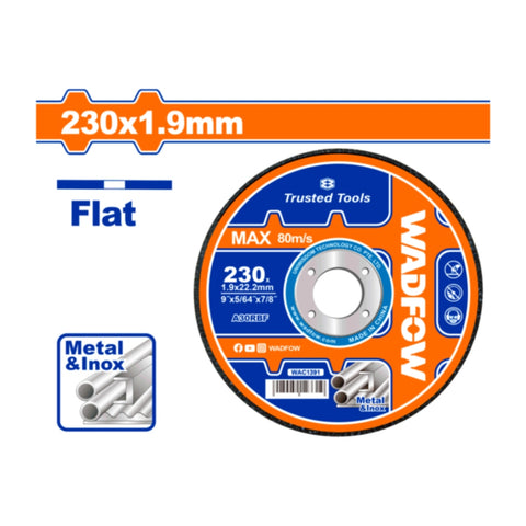 Wadfow Disco para Cortar Metal Delgado 9"x1.9x22.2mm, WAC1391