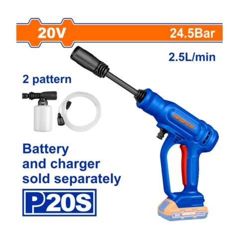 Wadfow Hidrolavadora Inalámbrica Recargable 20V, WQX0120