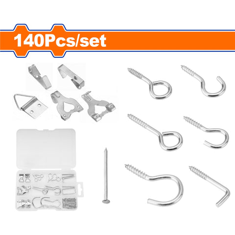 Wadfow Set Tornillos de Ojo y Corchetes, 140 Piezas