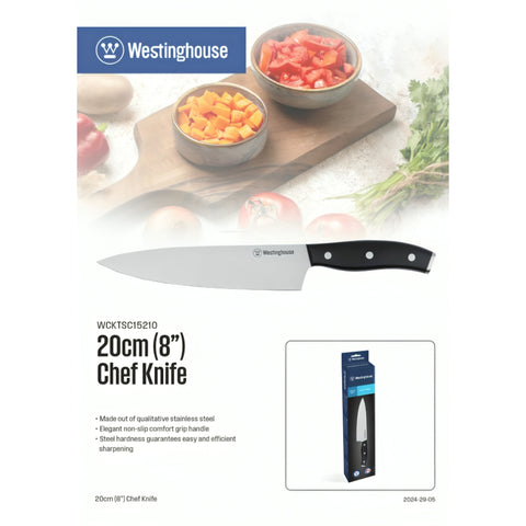 Westinghouse Cuchillo de Acero Inoxidable para Chef 20cm, WCKTSC15210