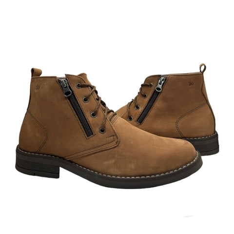 Wyners Media Bota Lenin Cuero Camel, para Hombre