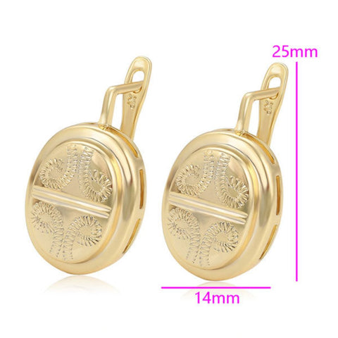 CR Charms Aretes Esplendor Dorado, Alloy