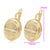 CR Charms Aretes Esplendor Dorado, Alloy