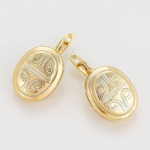 CR Charms Aretes Esplendor Dorado, Alloy