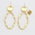 CR Charms Aretes Elegancia Abstracta, Alloy