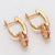 CR Charms Aretes Destello Rosa, Alloy