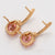 CR Charms Aretes Destello Rosa, Alloy