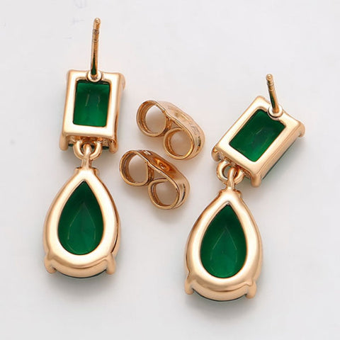 CR Charms Aretes Brillo Esmeralda, Alloy