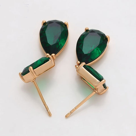 CR Charms Aretes Brillo Esmeralda, Alloy