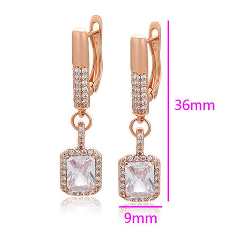 CR Charms Aretes Elegancia Cristalina, Alloy