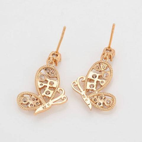 CR Charms Aretes Brillo de Mariposa, Alloy