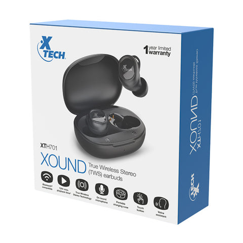 Xtech Audífonos Inalámbricos True Wireless Xound, XTH-701