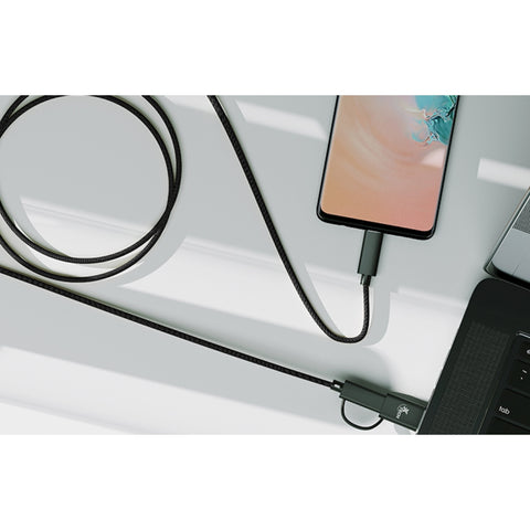 Xtech Cable Adaptador 2 en 1 USB-C a USB-C con Dongle USB-A 2.0, XTC-532