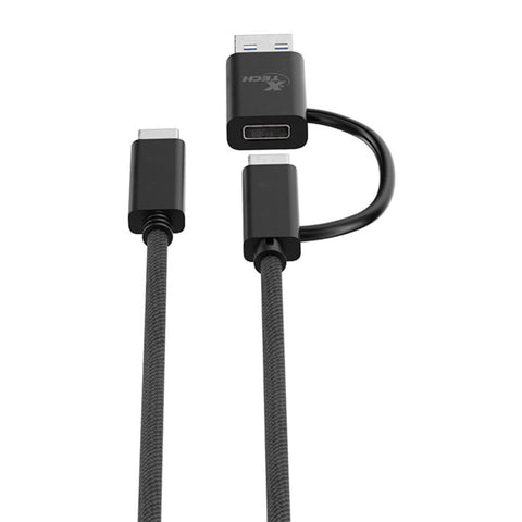 Xtech Cable Adaptador 2 en 1 USB-C a USB-C con Dongle USB-A 2.0, XTC-532