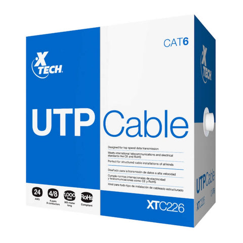 Xtech Cable de Red UTP Cat6, 305 Metros