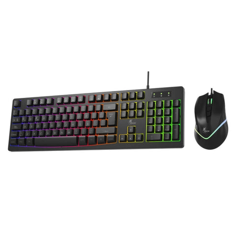 Xtech Kit Teclado y Mouse Alámbrico Gaming en Español, XTK-531S