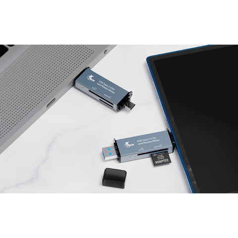 Xtech Lector de Tarjetas 2 en 1 USB-C a USB 3.0 OTG, XTC-580