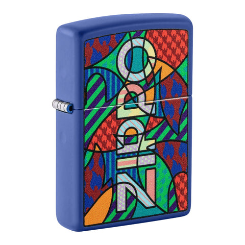 Zippo Encendedor Pop Art, Blue Matte