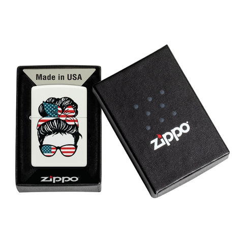 Zippo Encendedor American Woman, Blanco