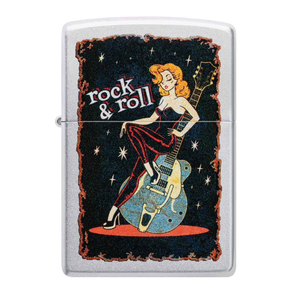 Zippo Encendedor Rock & Roll Girl, Negro