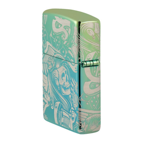 Zippo Encendedor Tattoo, Verde