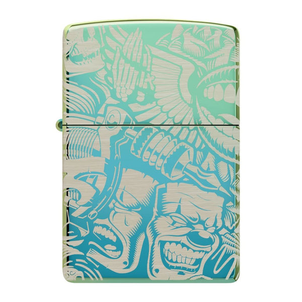 Zippo Encendedor Tattoo, Verde