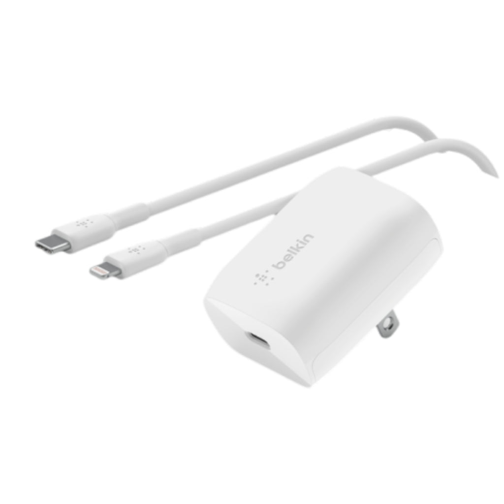 Belkin Adaptador de Pared USB-C 20W, WCA006dq1MWH-B5