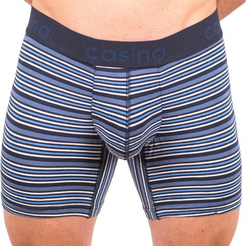 Casino Bóxer Cassis con Estampado Azul Claro, para Hombre