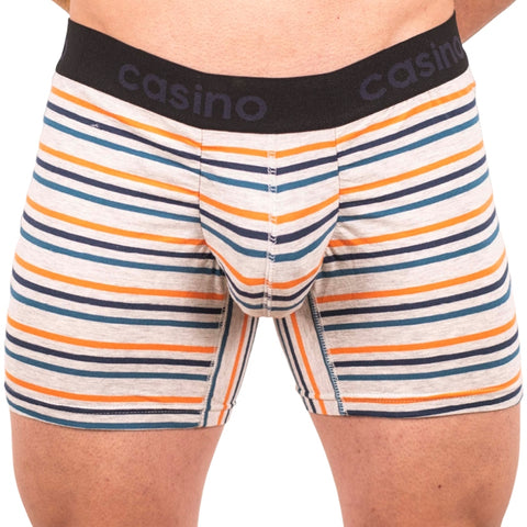 Casino Bóxer Cassis con Estampado Naranja, para Hombre