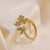 CR Charms Anillo Ajustable Encanto de Mariposas, Acero