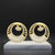 CR Charms Aretes Auroras Doradas, Alloy