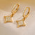 CR Charms Aretes Destellos Elegantes, Acero