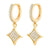 CR Charms Aretes Destellos Elegantes, Acero