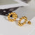 CR Charms Aretes Dorado Sutil, Acero