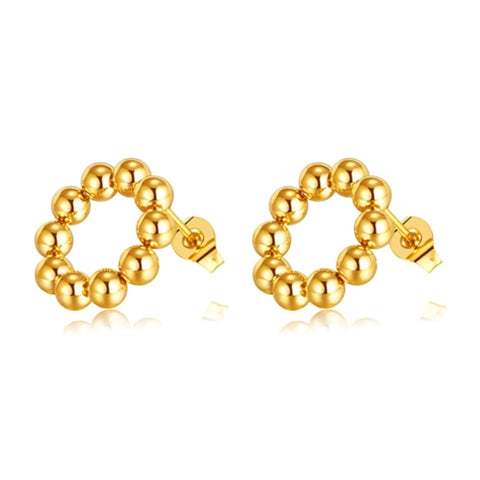 CR Charms Aretes Dorado Sutil, Acero