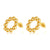 CR Charms Aretes Dorado Sutil, Acero