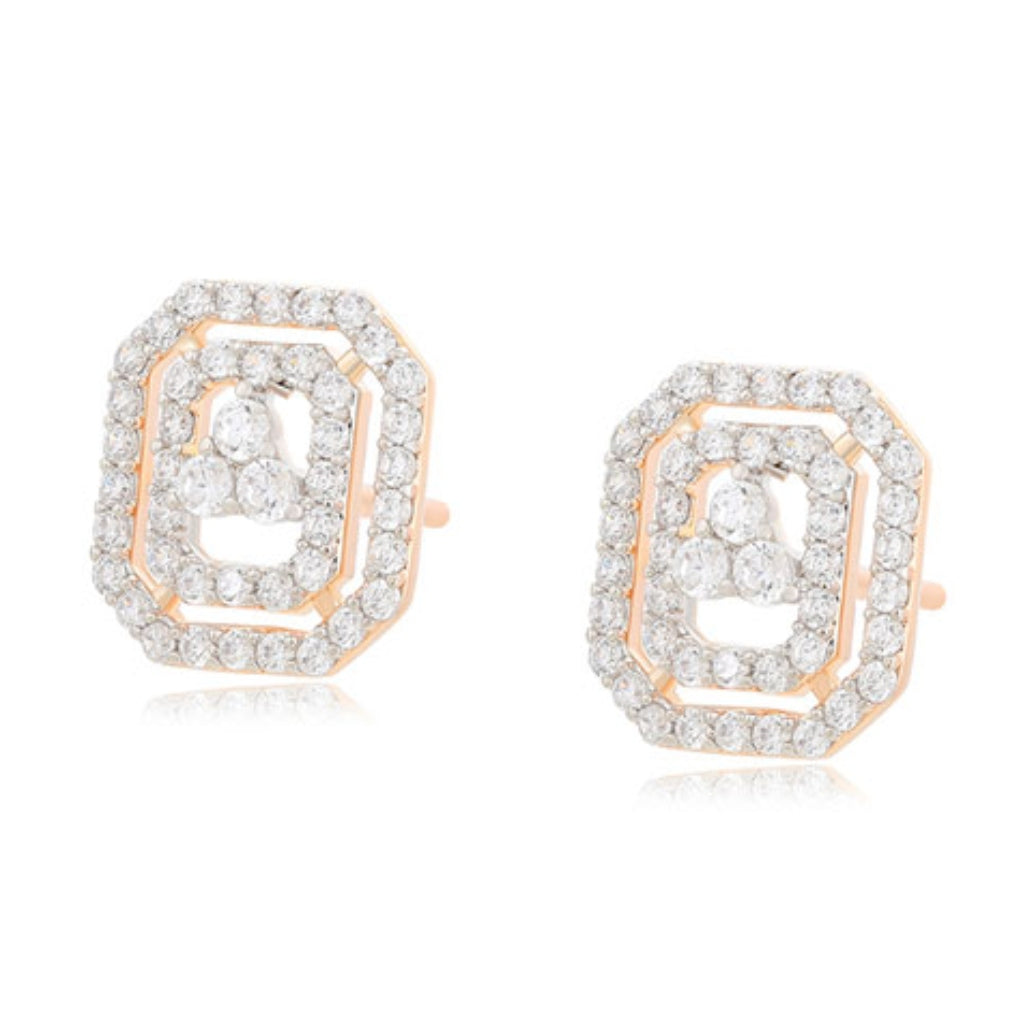 CR Charms Aretes Elegancia Geométrica, Alloy