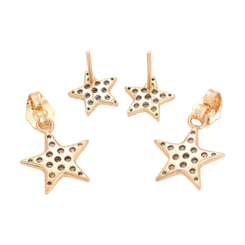 CR Charms Aretes Estrellas Cósmicas, Alloy