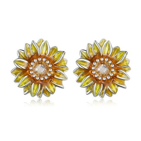 CR Charms Aretes Girasoles Deslumbrantes