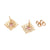 CR Charms Aretes Suspiros en Rosa, Alloy