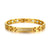 CR Charms Brazalete Magnético Dorado Centellante, Acero