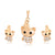 CR Charms Set de Collar y Aretes Tiernos Cochinitos, Alloy