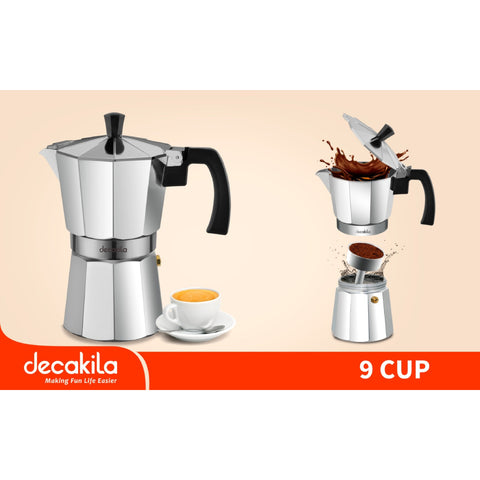 Decakila Cafetera Italiana de Aluminio, 450ml