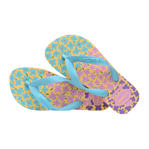 Havaianas Sandalias Kids Flores Amarillo, para Niñas