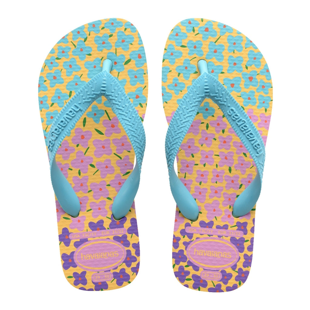 Havaianas Sandalias Kids Flores Amarillo, para Niñas