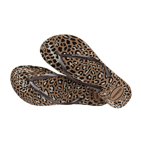 Havaianas Sandalias Slim Animals Café Metálica, para Mujer