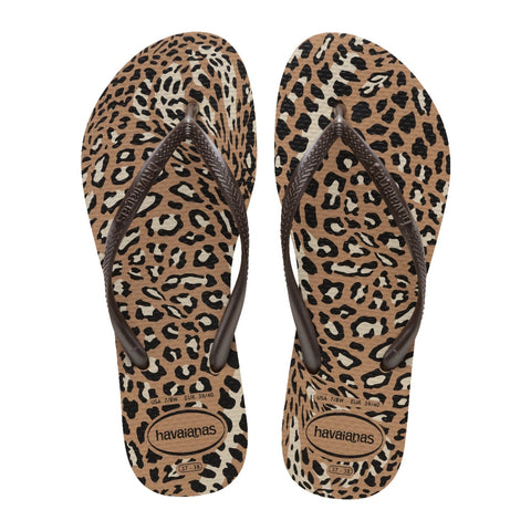 Havaianas Sandalias Slim Animals Café Metálica, para Mujer