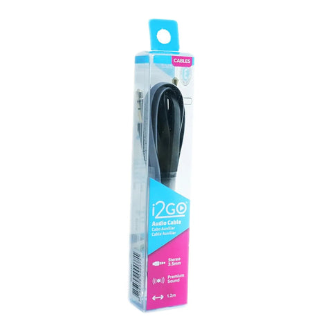 i2GO Cable Auxiliar 3.5mm, 1.2 Metros