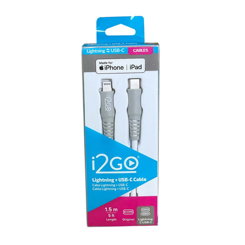 i2GO Cable Lightning a USB-C, 1.5 Metros